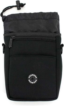 Сумка для ласощів для собак COOWONE Leckerlibeutel, з тримачем для пакетів, поясна сумка для прогулянок, тренувань, білих леопардах 2.0 (чорний 2.0)