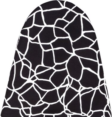 Чохол для прасувальної дошки Umiin, 115x35 см, еластичний, з бавовняним шаром та 6 мм повстяною підкладкою (Чорний & Білий)