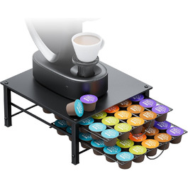 Тримач для капсул Dolce Gusto на 60 капсул, металева висувна шухляда, антиковзні ніжки, для кухні та офісу