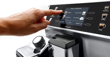 De'Longhi PrimaDonna Class ECAM 550.85.MS fully automatic coffee machine with LatteCrema milk system, cappuccino and espresso at the touch of a button, 3.5 inch TFT color display and app control, silver