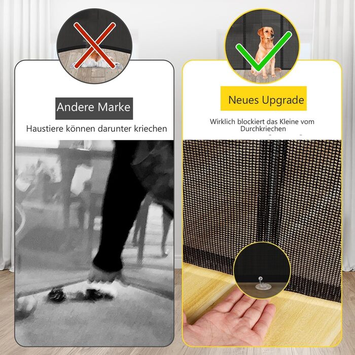 Захисний бар'єр для дитячих воріт, захист від падіння з драбини, 300 см, чорний