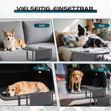 Сходинка для собак OUUTMEE 4-ступінчаста, складана, для автомобілів та SUV, до 80 кг