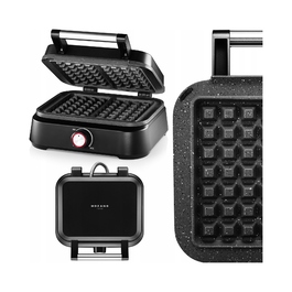 Вафельниця Mozano Smart 1500W, чорна (на 2 великі вафлі)