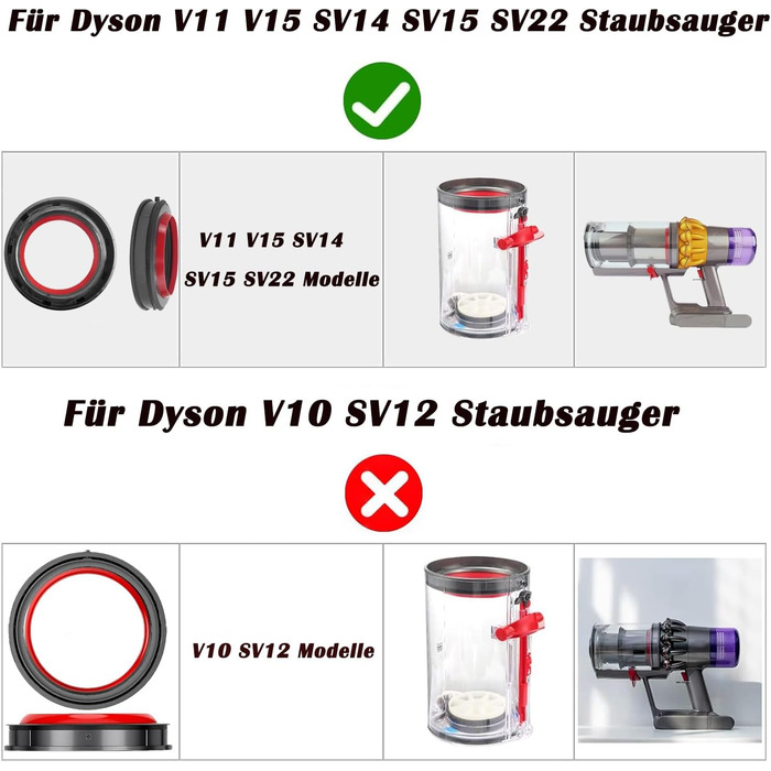Електрична насадка для миття підлоги Dyson V12 Detect Slim / V10 Slim, зйомний бак та 6 змінних мопів + 1 контейнер для пилу (сумісна з V11)
