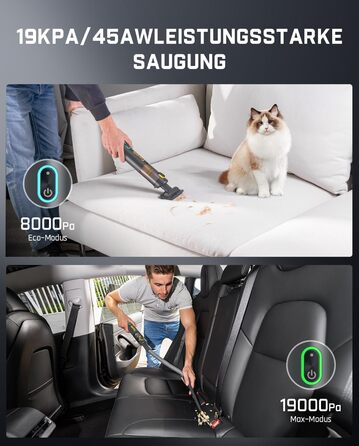 Автомобільний пилосос Fanttik Slim V8 APEX 4-в-1, портативний, 19000 Па, для авто, офісу, клавіатури, сірий