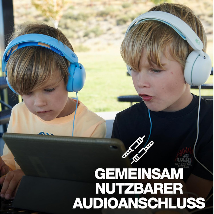 Навушники Skullcandy Grom Over-Ear - блакитні, Bluetooth, 45 годин роботи, обмеження гучності, сумісні з iPhone та Android