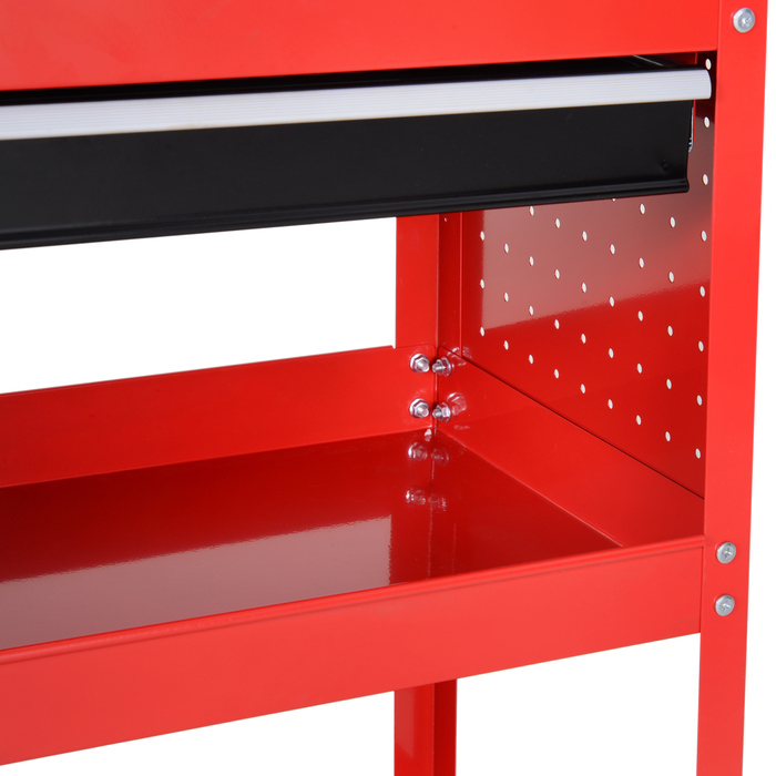 HOMCOM Garden Bench, 60 kg Weight Capacity, Red, Weatherproof & Stable, Ideal for Garden & Patio