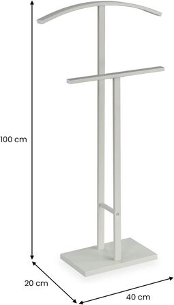 IDIMEX Metal Butler Scott, beige painted - elegant silent butler with trouser press, beautiful valet with clothes hanger
