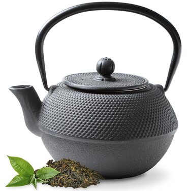 Чайник для чаю TeeKanne Gusseisen 1,1 л з чавуну в японському стилі з нержавіючою сталею – чудова теплоутримка, довговічність