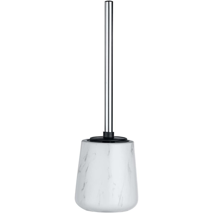 Набір для туалету WENKO Adrada: тримач для щітки та щітка з силікону, кераміка, білий