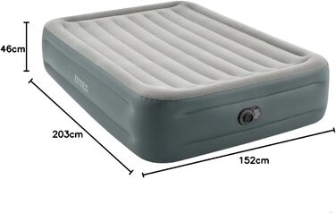 Надувний матрац Intex Queen Essential Rest Fiber-Tech RP 152x203x46 см (64126ND)