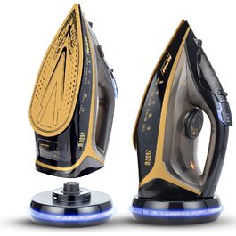 Пароочисник MPM MZE-26 бездротовий з керамічною підошвою, 2600 Вт - Anti-Drip, Self-Clean, LED-дисплей, 2 режими, з/без кабелю