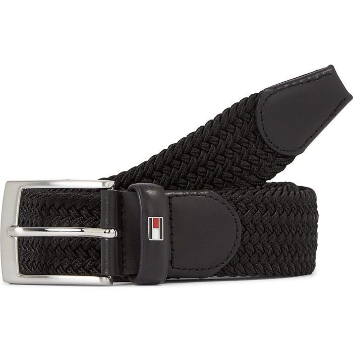 Чоловічий шкіряний ремінь Tommy Hilfiger New Adan Belt 3.5, чорний