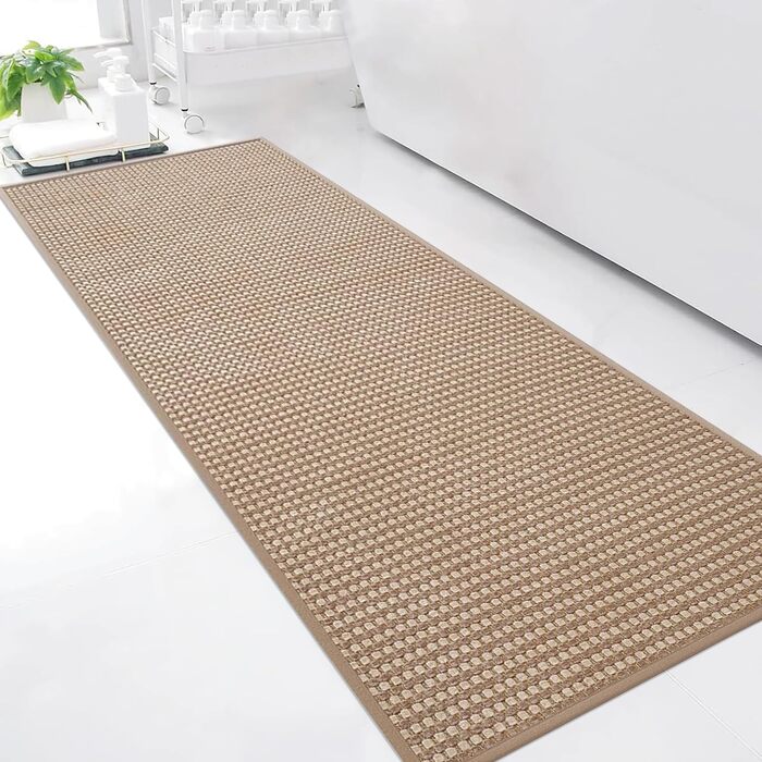 Килимок для ванної кімнати Badteppich Chenille, протиковзкий та вологопоглинаючий, 50 x 150 см, коричневий
