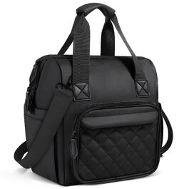 Чохол-холодильник 20 л, чорний: ізольована сумка-ланчбокс з PEVA-підкладкою, водонепроникна, з кількома відділеннями та плечовим ременем – для роботи, школи, авто, пікніка