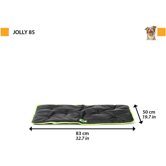 Килимок для собак та котів Ferplast Jolly - миючий, водовідштовхувальний, стійкий до подряпин - 57 x 38 см, S (L 50 x B 83 x H 4 см, сірий)