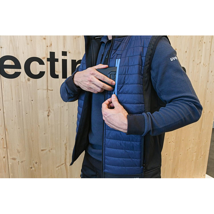 Жилет Uvex tune-up чоловічий гібридний - степна жилетка - міцна робоча жилетка, розмір L, темно-синій