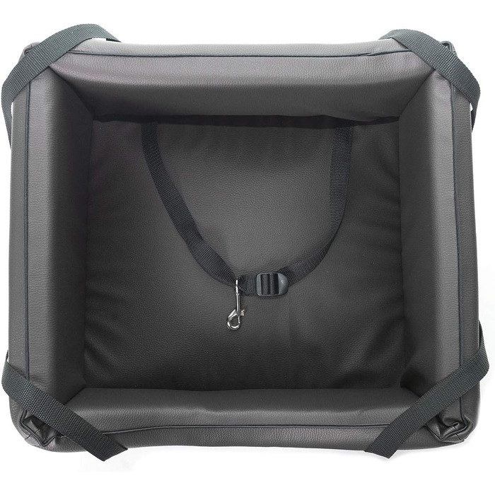 Автомобільний лежак для собак Mayaadi-Home з штучної шкіри, 50x45 см, темно-сірий