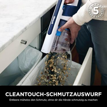 Пилгопоглинач Shark PowerPro IZ380EU: акумуляторний, бездротовий, для тварин, алергіків, з LED-підсвічуванням та гнучким гофрованим всмоктувальним трубою, Navy Blue Metallic