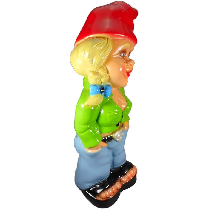 Rakso 0941 Garden Gnome, Female Gnome, made of shatterproof PVC, Gnome, Made in Germany, Figurine