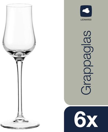 Набір келихів Leonardo Grappa Ciao+ 85 мл (6 шт.) для бренді та граппи