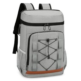 Терморюкзак-холодильник 30 л, велика місткість, для пікніка, пляжу, кемпінгу (світло-сірий)