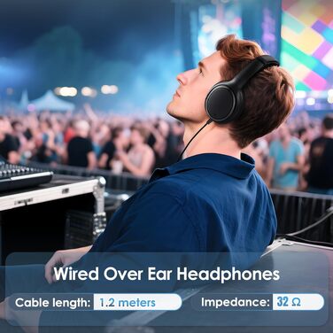 Навушники INFURTURE Over-Ear з USB-C, з активним шумозаглушенням (Noise Cancelling), дротові, чорні