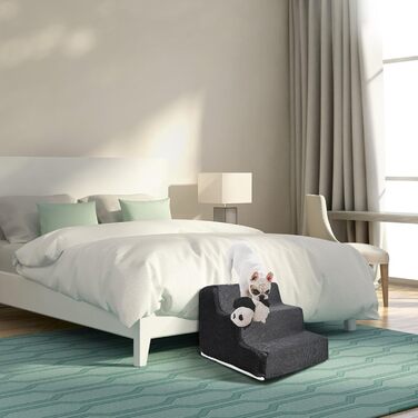 Сходинки для собак та котів, 3 сходинки, 30 см, антиковзкі, сірі