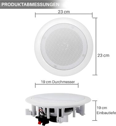 Вбудовані Bluetooth-колонки Pyle 200Вт, 16,5 см, для стелі, стін, домашнього кінотеатру, офісу, плоскі круглі, стереосистема