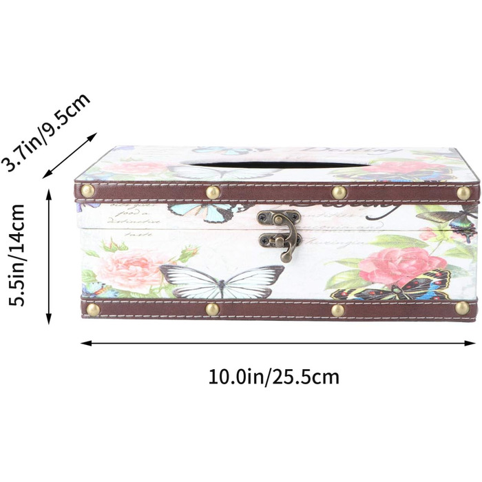 Коробка для серветок вінтажна, органайзер для тканинних серветок, тримач для серветок - для вітальні, ванної кімнати, спальні, офісу (Стиль 1)