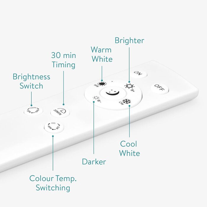 Navaris LED Ceiling Light - Dimmable Color Temperature Change Remote Control - 22W Starry Sky - Living Room Lamp Bedroom Ceiling Lamp Children's Room Lamp Ceiling (40cm, Light Blue)