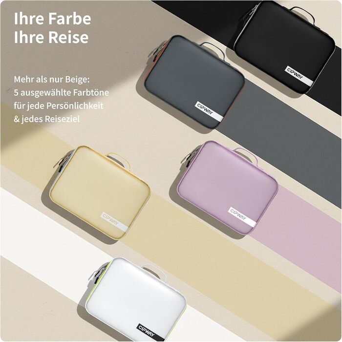 Органайзер для валізи Cipway, 5 шт. Кулічки для одягу для подорожей, нейлон, сірий (5шт, м'ятно-рожевий)