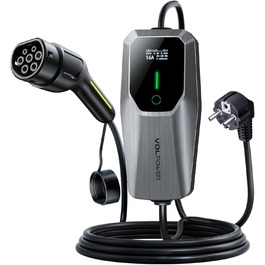 Кабель зарядки для електромобіля Type 2, 3.6kW, 5м, 6A-16A, LED-індикатор, IP65, EC11