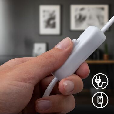 BRILONER Настільна лампа мініатюрна, ретро/вінтаж, кераміка, біла, E27, 10W, для спальні/офісу/читання, 10x9 см