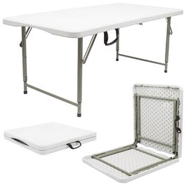 Складний кемпінговий стіл Harbour Housewares 120 см, білий, регульована висота
