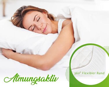 Mattress protector 140x200cm – 100% Bamboo Antibacterial and Anti-Allergic waterproof mattress cover 140x200 with optimal fit