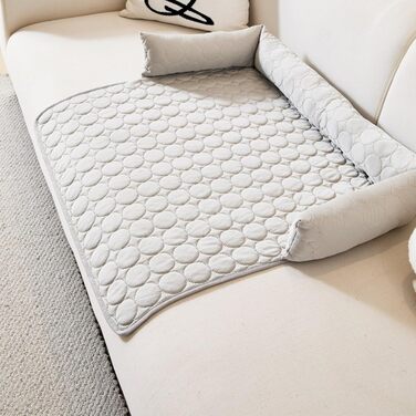 Охолоджуване ліжко для собак на диван, вологостійке, миється, з неслизьким дном, для дому, авто (Кофе, M(70*70см))