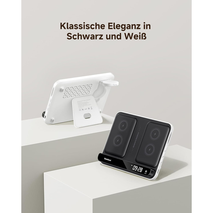 Бездротова зарядка SwanScout 30W для Samsung Galaxy Z Fold 7/S25 Ultra/S25, iPhone 17/16, Galaxy Watch 8/7/6 – швидка зарядка