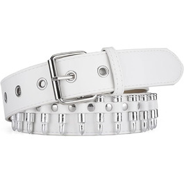 Металевий ремінь з пірсингом у стилі панк-рок для жінок та чоловіків