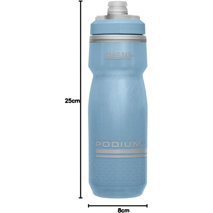 Camelbak Podium Ice Sport Water Bottle, Squeeze Bottle, for Running, Cycling, Hiking (Stone Blue, 710 ml)