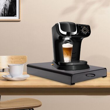 Організатор для капсул Tassimo (64 шт.) 2-в-1: тримач та підставка для машини, з вигнутим ручним заходом