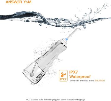 Іригатор для порожнини рота Munddusche: 5 режимів, бездротовий, IPX7, для щоденної гігієни, 300 мл