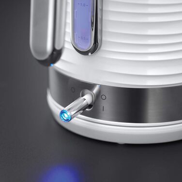 Електричний чайник Russell Hobbs Inspire Weiss 1.7л, 2400W, з фільтром від накипу, індикатором рівня води, знімним кришкою