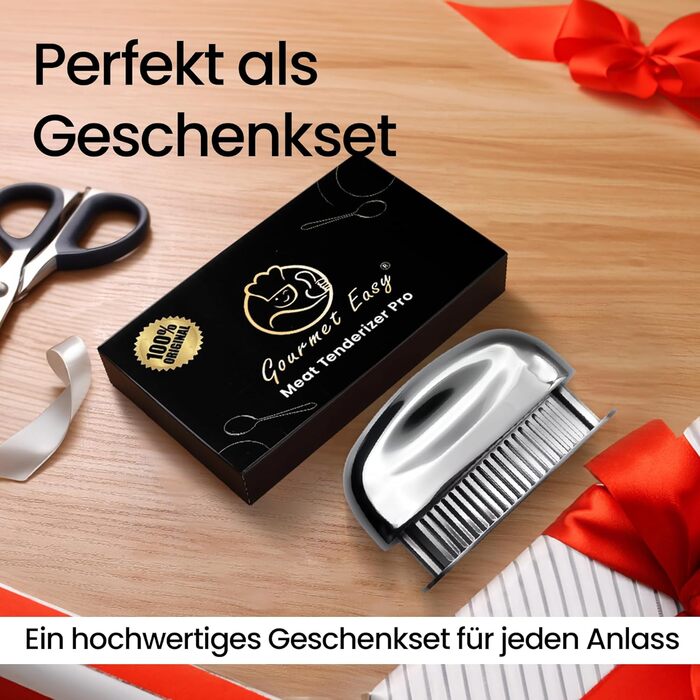 Відбивачка для м'яса з гострими лезами зі сталі нержавіючої, тендеризатор для стейків, яловичини, курки та свинини, підходить для посудомийки