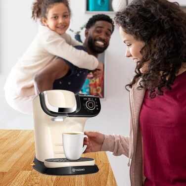 Кавомашина Tassimo My Way 2 TAS6502 з фільтром для води, понад 70 напоїв, персоналізація, великий вибір кави, проста у використанні, 1500 Вт (кремовий, з фільтром, single)