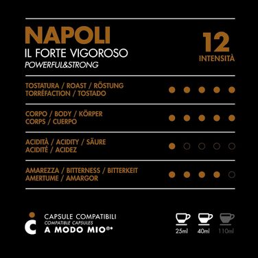 Набір кавових капсул Il Caffè Italiano Napoli, сумісні з Lavazza A Modo Mio, 120 шт по 7.5 г