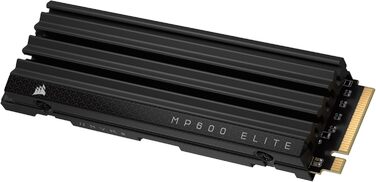SSD CORSAIR MP600 ELITE 1TB M.2 PCIe Gen4 x4 NVMe з радіатором - Швидкість 7000 МБ/с, 3D TLC NAND, Чорний