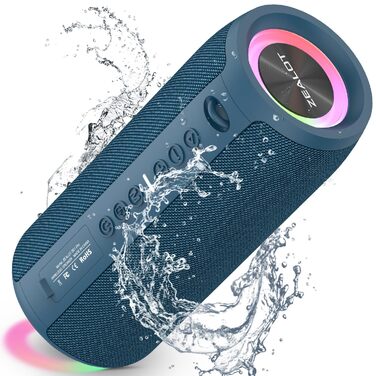 ZEALOT Bluetooth колонка з підсвіткою 40W, водонепроникна IPX6, AUX, USB, Micro SD, Bluetooth 5.2, подвійне з'єднання
