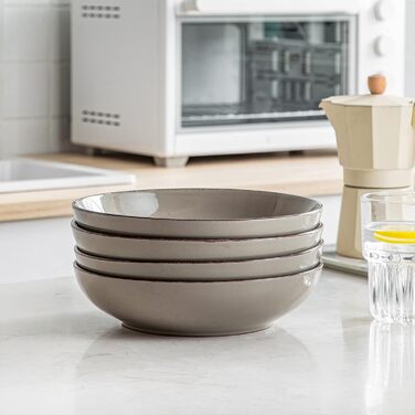 Набір супових тарілок Vancasso HARUKA Navia-gray, 4 шт, 1000 мл, кераміка