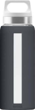 SIGG Dream Drinking Bottle (0.65 L), non-toxic and heat-resistant drinking bottle, leak-proof glass drinking bottle with silicone sleeve
